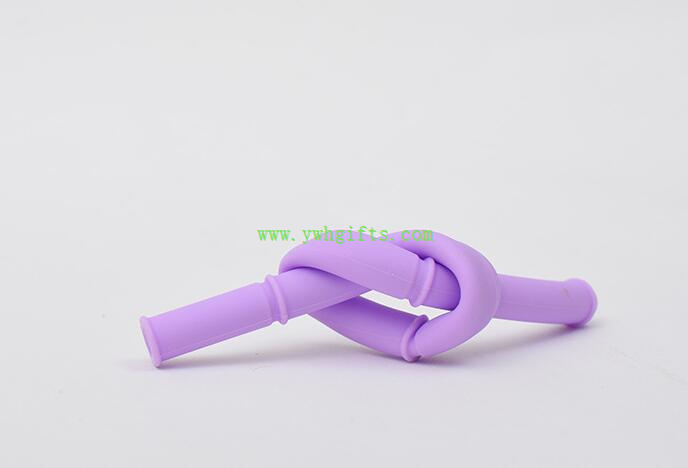 Kids Foldable Straw Food Grade Reusable Silicone Straws