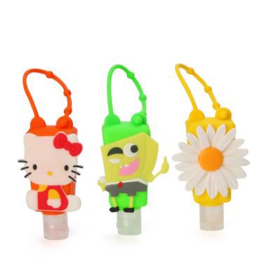 50ml custom silicone perfume hand sanitizer keychain bottle cover