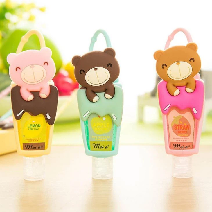 Hand Sanitizer Gel Bottles Alcohol Cute Silicone Holders