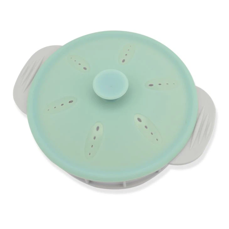 Round Silicone Rubber Basket Steamer Cooker With Lid