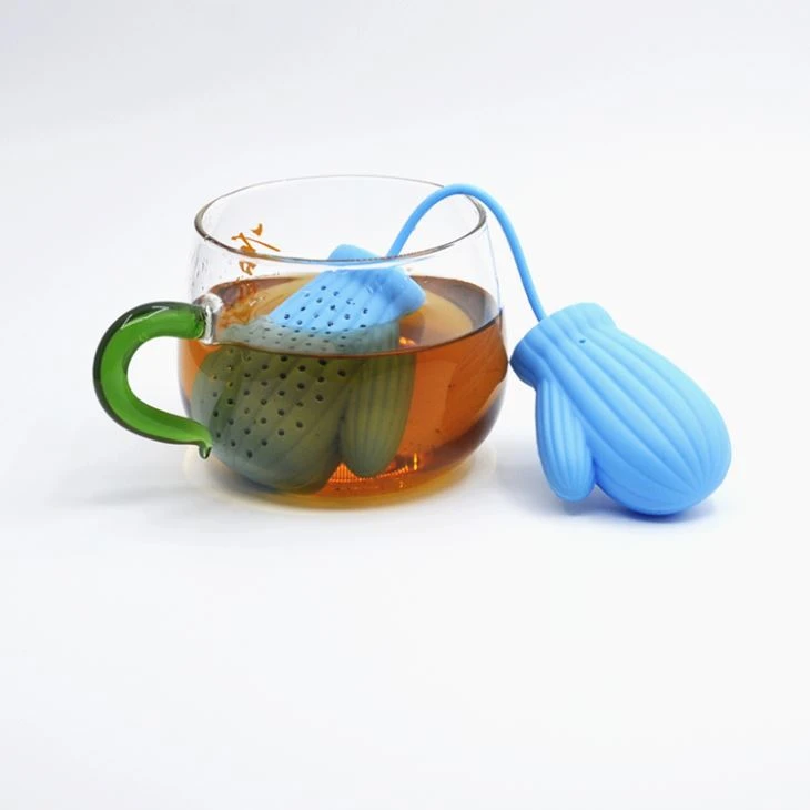 Szilikon Mikulás kesztyű karácsonyi laza teafőzők