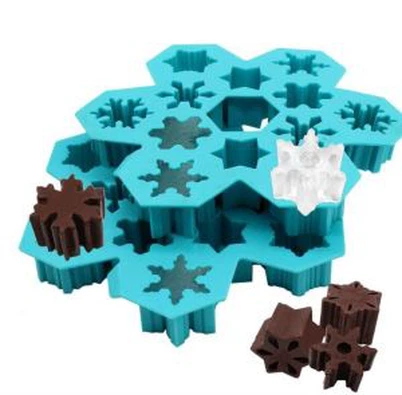 3D hópehely szilikon jégkocka csokoládé forma torta
