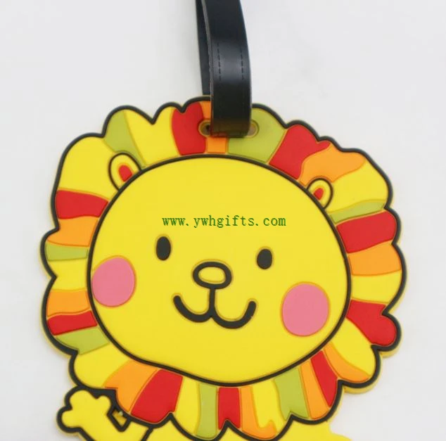 Cartoon Advertising Gift Rubber Luggage Tag Silicone Travel Bag Tag