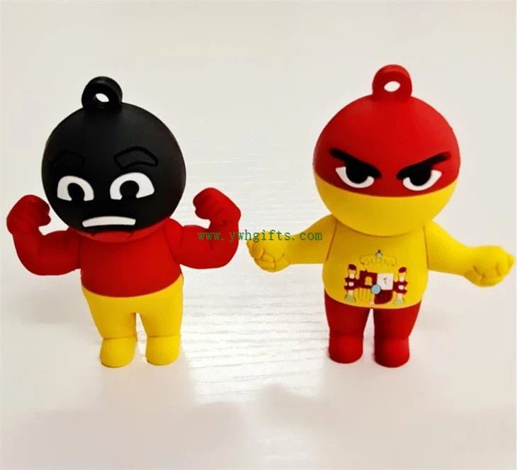 Soft Pvc Gift 3D Cartoon Keychain Doll Key Holder