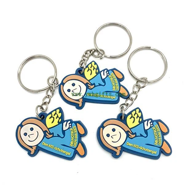 Double-sided Logo Keychain 2D /3D Soft PVC Keychain Cartoon Keyring