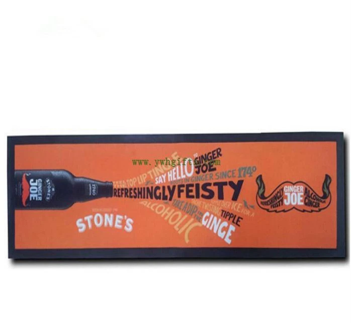 Promotional Nitrile Rubber Beer Mat Branded Bar Runner Mats